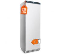 GastroHero Congélateur de stockage 336 L, 4 étagères, blanc, LTSE400 | Verrouillable, 4 grilles d'insertion réglables en hauteur, charnière de porte interchangeable, avec roulettes, congélateur