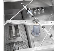 GastroHero Eco 54 SLE Lave-hotte, 50 x 50 cm, 400 V, avec adoucisseur, doseur, pompe de vidange, 40 paniers/h, en acier inoxydable AISI 304