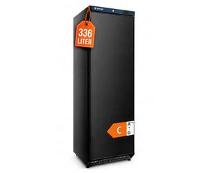 GastroHero Réfrigérateur de stockage 336 L, 5 étagères, noir LKSE400B | Verrouillable, 4 grilles d'insertion réglables en hauteur, 1 grille de fond, charnière de porte interchangeable