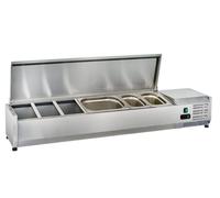 GastroHero Saladette à poser ECO 7 x GN 1/4 | CHR Fournitures de la restauration