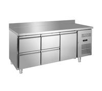 GastroHero Table réfrigérée ECO 1/4 avec dosseret - GN 1/1 | CHR Fournitures de la restauration