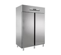 GastroHero TKSN-PROFI1400 Congélateur professionnel en acier inoxydable, compatible GN 2/1, avec thermostat numérique, 2 portes, 1168 l, pour la restauration et la grande cuisine