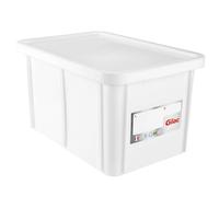 GASTROLAND Bac HACCP rectangulaire avec couvercle GILAC 55 L - Blanc