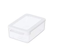 Gastromax Boîte hermétique alimentaire en plastique - Contenant réutilisable de conservation des repas qui passe au micro-ondes - Rangement empilable avec couvercle - 1 l - Transparente