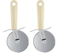 GastroMax Coupe-Pizza BIO | Lin | Alimentation Cuisson Ustensiles de cuisine | Lavable au lave-vaisselle | Approuvé pour les aliments et sans BPA | L2 x W9 x H22 cm (Lot de 2)
