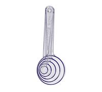GastroMax Ensemble de 5 cuillères de mesure - Plastique sans BPA - Lot d’ustensiles qui comprend 1 cuillère doseuse de 1 ml, 1 de 5 ml, 1 de 15 ml, 1 de 50 ml et 1 de 100 ml - Transparentes