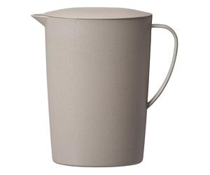 GastroMax Pichet avec couvercle 2 L BIO | Gris | Intérieur/extérieur | Pichet de porte de réfrigérateur | Approuvé pour les aliments et sans BPA | Compatible lave-vaisselle | L22 x W11 x H24 cm