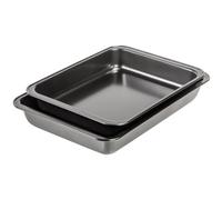 GASTROMAX Set de plats à four, en acier carbone, noir