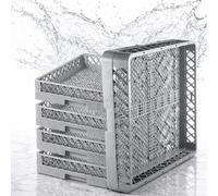 Gastronette Lot de 5 paniers à vaisselle pour verres, couverts, tasses, paniers fins sans graduation, 50 x 50 cm, panier à couverts pour lave-vaisselle commercial, pour couverts et petites pièces