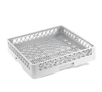 Gastronette Panier à couverts fin, assiettes, verres, tasses, restauration, lave-vaisselle, universel, en plastique PP, 50 x 50 cm, mailles fines, extensible, empilable