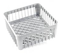 Gastronette Panier de lavevaisselleverres pour tasses, couverts, assiettes 40 x cm, hauteur 15 mlange grossier, idal la restauration hotel mensa Empilable Gris