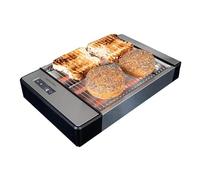 Gastronoma 18140003 - Grille-pain plat avec grande surface de toast