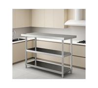 Gastronomie du Bureau en Acier Inoxydable, Table de Travail de Cuisine en Acier Inoxydable, Table de Cuisine Professionnelle, étanche et Facile à Nettoyer