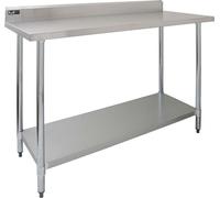 Gastronomie Table en acier inoxydable Table de travail Table de découpe de cuisine en acier inoxydable 120cm