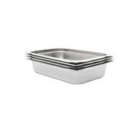 vidaXL Récipients Gastronorm GN 1/1 100 mm - 4 pcs Acier inoxydable Empilable