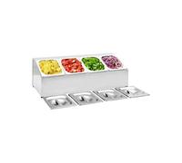 Vidaxl Récipient Gastronorm Avec 4 Bacs Gn 1/6 Acier Inoxydable