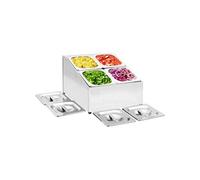Gastronormbakkenhouder met 4 GN 1/6 bakken roestvrij staal51223