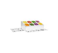 Gastronormbakkenhouder met 8 GN 1/6 bakken roestvrij staal51225