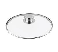 Gastrosus 163930-28 Couvercle en verre Industrtar 28 cm avec bord en acier inoxydable et couvercle universel 28 cm