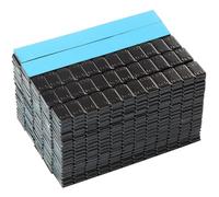 GAsupply 100 Masses d'Équilibrage Noire I Poids Autocollants en Acier I 100 x Barre Adhésive avec Rebord Détachable 12 * 5g I Zinguées et Plastifiées