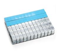 GAsupply 25 Masses d'Équilibrage Noire I Poids Autocollants en Acier I 25 x Barre Adhésive avec Rebord Détachable 12 * 5g I Zinguées et Plastifiées