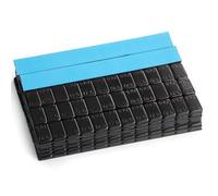 GAsupply 25 Masses d'Équilibrage Noire I Poids Autocollants en Acier I 25 x Barre Adhésive avec Rebord Détachable 12 * 5g I Zinguées et Plastifiées