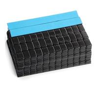 GAsupply 50 Masses d'Équilibrage Noire I Poids Autocollants en Acier I 50 x Barre Adhésive avec Rebord Détachable 12 * 5g I Zinguées et Plastifiées