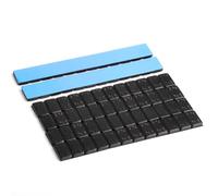 GAsupply 6 Masses d'Équilibrage Noire I Poids Autocollants en Acier I 6 x Barre Adhésive avec Rebord Détachable 12 * 5g I Zinguées et Plastifiées