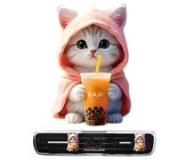 Gat Air Throwsrer - Diffuseur De Voiture En Forme De Chat | Chats Façonnent Le Clip D'aromathérapie Avec Sortie D'air Pour Voiture | Autao Paer Sea Odeur De Bande Dessinée Diffuseur Aromathérapie | C