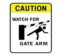 Gate Arm Swing Zone Keep Clear Metal Sign For Loading Bay 12x8 Inch | aluminum construction pre drilled holes easy outdoor all season use