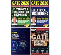 GATE Books for Electronics & Communication Engineering | GATE Electrical Engineering and General Aptitude Books 2026 (Set of 4 Book) | Previous Year Solved Papers with Detailed Solutions | Best Sellin
