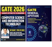 GATE Computer Science & Information Technology and General Aptitude Books 2026 [Set of 2 Book] | Previous Year Solved Papers with Detailed Solutions | Chapter wise Sorted PYQ Question Bank with 10 Mod