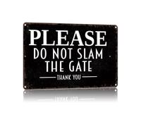Gate Courtesy Quiet Close Metal Tin Sign 12x8 Inch
