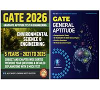 GATE Environmental Science and Engineering PYQ & GATE general Theory Books 2026 (Set of 2 Books) | Previous Year Solved Question Papers (2021 - 2025) | Topic wise Sorted PYQ & Practice Question Bank w