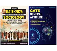 GATE Sociology and General Aptitude Books 2026 [Set of 2 Book] | Previous Year Solved Papers (2021 - 2025) with Detailed Solutions | Topic wise Sorted PYQ & Practice Question Bank with Detailed Explan