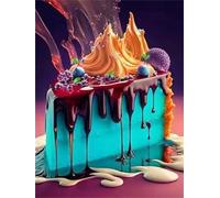 Gâteau au Chocolat Puzzle 30 Pièces pour Adultes, Puzzle Impossible, Puzzles Classique pour Adulte, Puzzles Coloré Jeu de Famille et Team Building