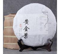 Gâteau au thé cru Wuzhai Arbre ancien de première qualité Feuille d’or Pu’er Thé Huangjinye 357g