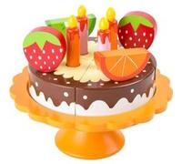 Gâteau D´Anniversaire En Bois Multicolore, Multicolore G