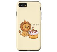 Gâteau d'anniversaire drôle Lion Im Old Bday Cake Animaux Garçons Filles Enfants Coque pour iPhone SE (2020) / 7/8