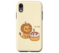 Gâteau d'anniversaire drôle Lion Im Old Bday Cake Animaux Garçons Filles Enfants Coque pour iPhone XR
