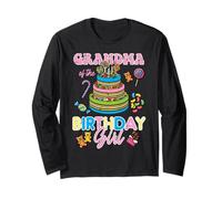 Gâteau d'anniversaire pour Grand-mère de Fille, fête d'anniversaire, Match de Famille pour Femmes Manche Longue