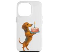Gâteau d'anniversaire Teckel Chiot Wiener Chien Papa Maman Enfants Coque pour iPhone 13 Pro