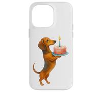 Gâteau d'anniversaire Teckel Chiot Wiener Chien Papa Maman Enfants Coque pour iPhone 14 Pro Max