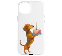 Gâteau d'anniversaire Teckel Chiot Wiener Chien Papa Maman Enfants Coque pour iPhone 15 Plus