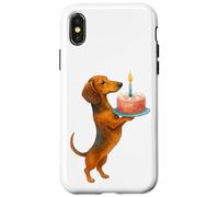 Gâteau d'anniversaire Teckel Chiot Wiener Chien Papa Maman Enfants Coque pour iPhone X/XS