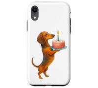 Gâteau d'anniversaire Teckel Chiot Wiener Chien Papa Maman Enfants Coque pour iPhone XR