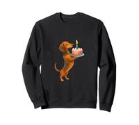 Gâteau d'anniversaire Teckel Chiot Wiener Chien Papa Maman Enfants Sweatshirt