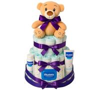 Gâteau De Couches Mustela Cadeau Naissance Fille Garçon Mixte Personnalisé Trousse Bébé Coffret Original Cadeaux Baby Shower Mixte Premium Bebe Naissance Premiers Essentiels Pour Bébé Couches Taille 2