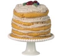 Gâteau de fête et son présentoir Souris Blanc cassé