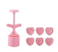 Gâteau de lune moule Set Saint Valentin Cookie timbres, en forme de coeur Cookie moule à main bricolage presse Cookies Dessert Cutter pâtisserie décoration outil Mooncake Maker